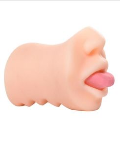 Manlig onanator artificiell realistisk mun lång tunga avsugning oralsex man onani cup vagina fitta ficka vuxna män sex t8655706