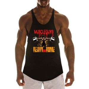 Men's Plus Tees Polos Workout Sports Brand Gym Mens Back Top Vest Muscle Fashion Sleeveless Stringer Clothing Bodybuilding Singl 305C