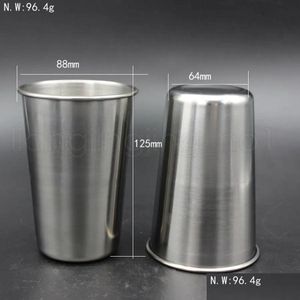 Tassen 16oz Edelstahl Pint Cup Metal Beer Tasse Unzerbrechlich BPA umweltfreundlich für Trinkgetränkewerkzeuge Top-Qualität Tropfen DH0NP DH0NP