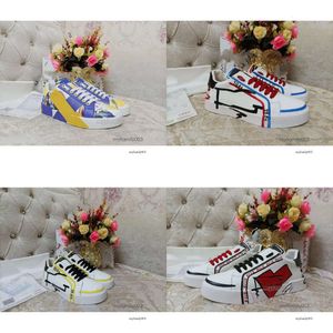 Luxury Designer Best Selling D And G SHOES Best Top Quality Real Leather Handmade Multicolor Gradient Technical D G And S Sneakers Men Women Famous Shoes Traine D0