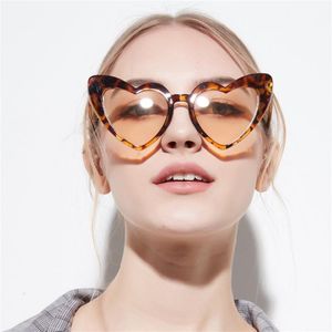 Sunglasses Vintage Women For Men Oversize Heart Sun Glasses Retro Designer Shades Mirror UV 400 Eyewear Visor 190h
