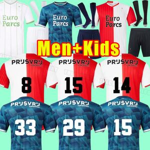 23/24 Feyenoords koszulki piłkarskie Voetbal Kids Kit 2023 2024 Football Shirt Home Away Fan Gracz Bramkarz Maillot Timber Danilo Dilrosun Hancko