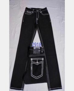 22SS New Men039s True Jeans ROBIN Trousers Denim Designer Dark Solid color Straight religion Jean For Men TR Pants M29217490335