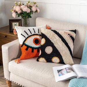 Caso de travesseiro tufado 45x45/30x50/30x60cm borracha geométrica cobre um padrão de olho do mal decoração decoração de sofá decoração