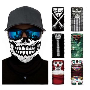 3D Skull Seamless Bandana Outdoor Cycling Magic Scarf Face Mask Neck Gaiter Tube Fishing Ski Hiking Balaclava Headwear Women Men L2405