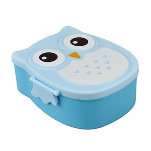 Mikrovågsartong Owl Lunch Box Food Storage Container Children Barn School Office Portable Bento Box