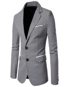 Nibesser Casual Print Print Men Blazer Fashion с длинным рукавом свадебное платье осень белый социальный бизнес Mens Blazer Jacket4725477