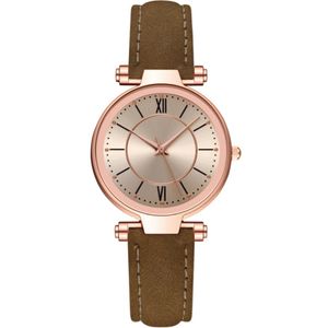 Mcykcy Marke Leisure Fashion Style Womens Watch Good Selling Gold Hülle Quarz Bewegung Ladies Uhren Leder -Armbandwatch 166Q