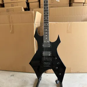 Stock Straight Hair BCRich Electric Guitar Solid Mahogany Body EMG pickup Floyd Rose Bridge Right hand version Free Shipping