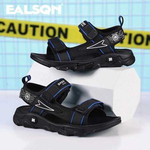 Sandals Childrens Summer Boys Leather Baby Shoes Flat Sports Soft and Non slip Casual d240527