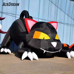 vendita all'ingrosso gigante gigante gatto nero gonfiabile per halloween malvagio animale outdoor decorazione 001