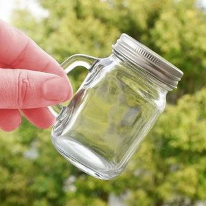 Storage Bottles 35ml Mini Mason Jar For Jam Honey Portable Leakproof Coffee Milk Juice Bottle With Lid Home Party Bar Glass