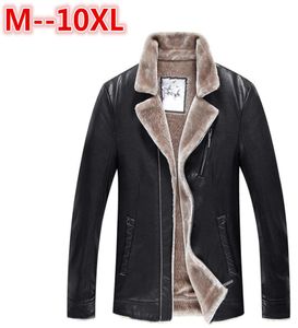 Whole plus size 10XL 8XL 6XL 5XL Winter Men039s Genuine Leather Jackets Brand Brown Sheepskin Jacket and Coats with Fur Wo8982056