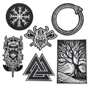 Ferro preto e branco On Patches Moda Totem Tree of Life Backpack Backpack de patch bordado para roupas de camiseta