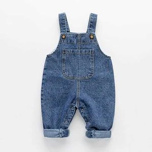 Overalls ROMPERS NEUE LACE KIND BIND BY Girl Boy Top Solid Farbe kurze Kinder -Denim -Top -Overall WX5.26