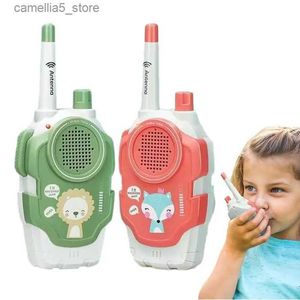 Той прогулочная доклада Toy Walkie Talkie Беспроводной мультфильм 2pcs walkie talkie Портативный мини-двусторонний радио игруше