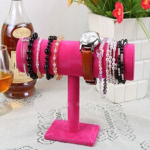 One-Layer Velvet Fashion Jewelry Bracelet Necklace Watch Bracelet Display Stand Holder Bangle Watch T-bar Multi-style Optional 175M