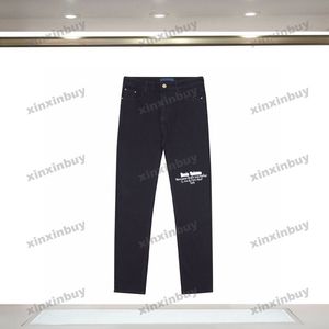 Xinxinbuy Men Designer Designer Pant Repwear List Bawełna wiosna Lato Brąz Białe czarny niebieski S-2XL 248A