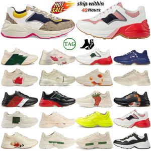 Designer sneakers epilogue Ebony rhyton shoes trainers mouth ny yankees vintage ivory tiger duck distreeed sneaker mens womens green Beige white north canvas apple