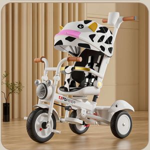 New Tricycle,Reclining and Sitting Foldable Portable Stroller,1-6 Years Old Multifunctional Children's Bicycle F4525