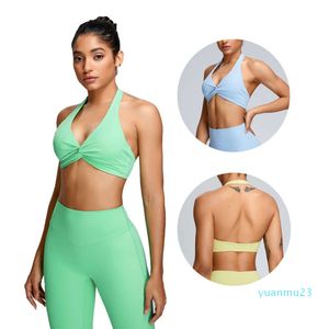 Kobiety kantarki sportowe joga bra bralette Tank Tops Twist Shockproof Push Up Wyściełane Wysokie Wsparcie bezprzewodowe Athleisure