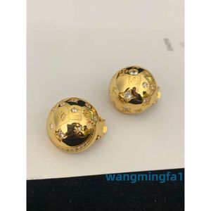 2024 Designer Luxury Xitai Queenjewellery 22s Round Hemisphere Moon Saturn Ear Clip Womens End and Antique Style with Diamond Earrings