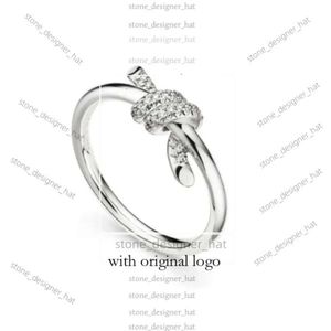 Desginer Tiffanyjewelry T Home Seiko High Quality New Twisted Rope Ring No Diamond Inlaid Fashion Tower a84a