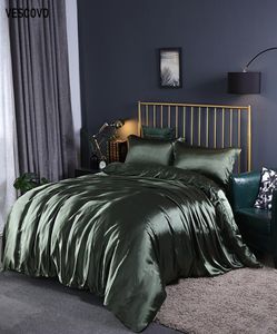Vescovo 100 Mulberry Silk Bedding Sets Bed linen dekbedovertrek queen bed fitited sheet comforter coverセットT2008016953314
