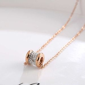 Buu Netclace Classic Charm Design Elegant Terlarbone Chain Diamond Prescons Creative Personal Pendant Rose Gold with Original Necklace 0sms