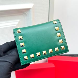 Womens Coin Purses Mens Key Walls Luxury Purse Designer Wallet Bag Card Holders Cool Cardholder Leather Coin Pouch Calfskin Card Case Vlogo With Box Rivet Key Pouch