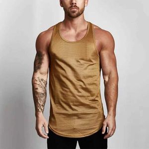 Tank Topmen'in S Muscle Mens Mesh Fitness Suit 2023 Yaz Muscle Gym Stringer Canottiere Kolsuz Y240522