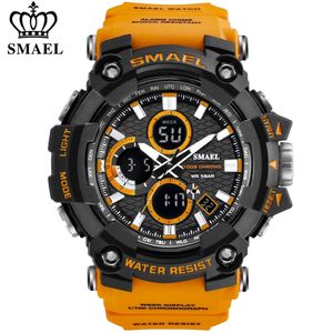 Smael 1802 Sports Men's Watchs Top Brand Military Quartz Orologio per uomini impermeabili Shock Digital Orologio Digital Relogio Masculino 2685