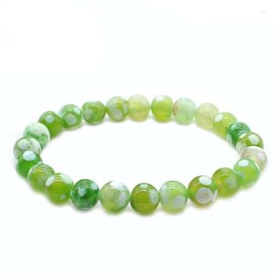Strand 8mm Chakra Bracelet Green Balance Beads Buddha Prayer Natural Stone Jewelry Yoga Bead Bracelets For Women