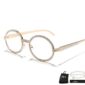 Солнцезащитные очки дизайнерская мода сексуальная леди круглые женщины винтажные градиентные жемчужные хрустальные рамки очки солнечные очки для женского FML 274f