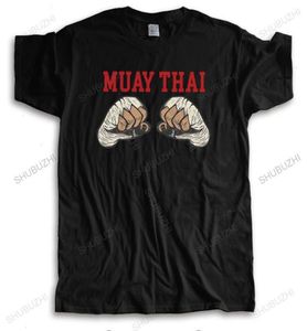 Klassiska män Muay Thai Tshirts Combat Workout Kort ärmar Cotton Tshirt Designer Thailand Kickboxing Boxing Tee Shirt Apparel5985840