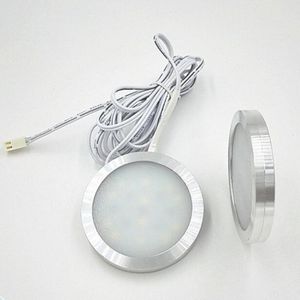 DC12V 3W LED Light 2835 Puck pod szafką garderobą z 2 -metrową lampą 2 -metrową drut 3M Back Kleu lub śruba Kuchnia