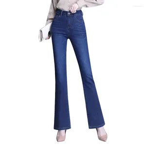 Women's Jeans S To 6XL High Waist Women Thicken Warm Winter Lining Velvet Flare Denim Slimming Stretch Skinny Plus Size Drop