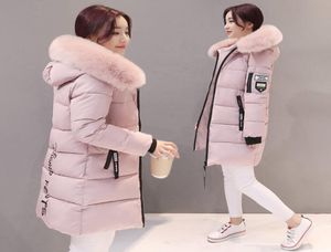 Fashionwarm Fur Fashion معطف مبطن معطف الشتاء سترة جاكيت 2017 سستة ألوان صلبة أسفل القطن باركا بالإضافة إلى حجم 3XL Outwear C1961401
