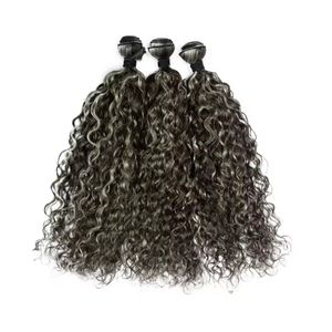 Nuova Fashion Remy Virgin Indian Human Hair Dete Extension Doppio Drawn 13A Curly Grely Hair Bundle
