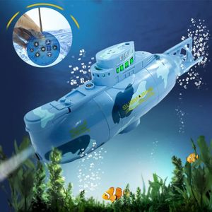 Mini Submarine 3311 Radio Control Submarine Racing Boat Universal RC Toys for Children Portable Children RC Speedboat Model 240517
