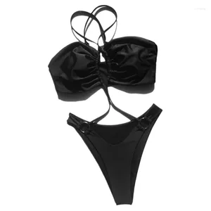 Damen Badebekleidung 2024 zweiteilige Bikini -Set für Frauen Girls String Badeanzug Halfter mit unten sexy Badeanzug