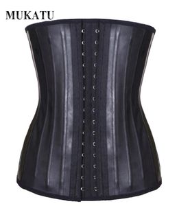 Whole MUKATU Latex Waist Trainer Corset Belly Slimming Underwear Belt Sheath Body Shaper Modeling Strap 25 Steel Boned Waist 8075371