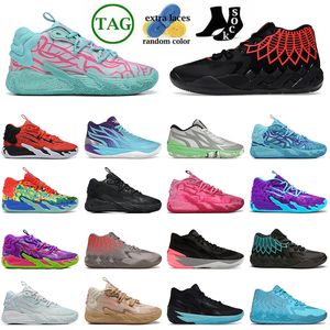 Designer feminino masculino Rick e Morty Lamelo Ball Shoes OG Original MB 01 Queen City Basketball Shoe Treinadores Iridescent Black Red Blast Wings 01 de One Sports Sneakers