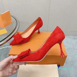 2024 Leather Ladies Classic Vintage Designer High Quality Single Shoes 75cm