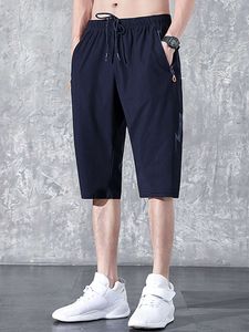 Sommer -Herren -Shorts Eis Seidenreben Sportswear Capris Hosen gedehnt Nylon schnelle trocken