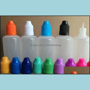 Verpackung von Flaschen Schnellweichstil Nadelflasche 5/10/15/20/30/50 ml Plastik Droper Child Proof Cappen