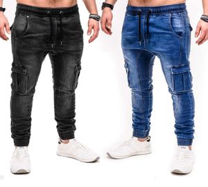 2020 Herfst Winter New Men StretchFit Jeans Business Casual Classic Style Fashion Denim Broek Man Black Blue Pants5308261