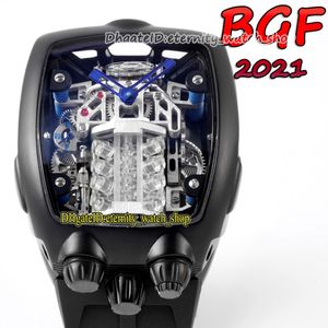 BGF 2021 Najnowsze produkty Super Uruchamianie 16 -cylindrowy silnik czarny wybór EPIC X Chrono Cal V16 Automatyczne męże Watch Black Case Eternity Wat 229o