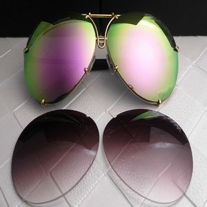 Wholesale- eyewear men women fashion P8478 cool summer style polarized eyeglasses sunglasses sun glasses 2 sets lens 8478 with cases 275T