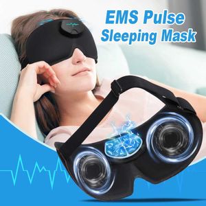 Sleep Masks Electric Pluse Sleep Mask for Sleeping Block Out Light Soft Slee Aid Travel Eyeshade Shade Blindfold Rechargable Eyepatch Q240527